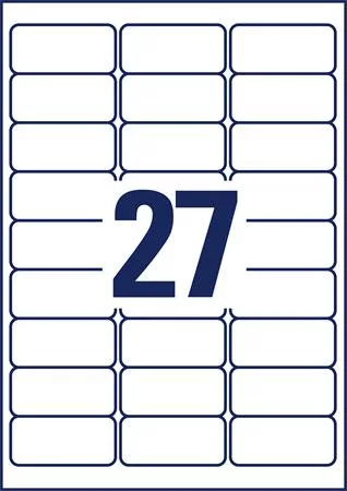 Etikett, univerzális, eltávolítható, 63,5x29,6 mm, AVERY ZWECKFORM, 810 etikett/csomag