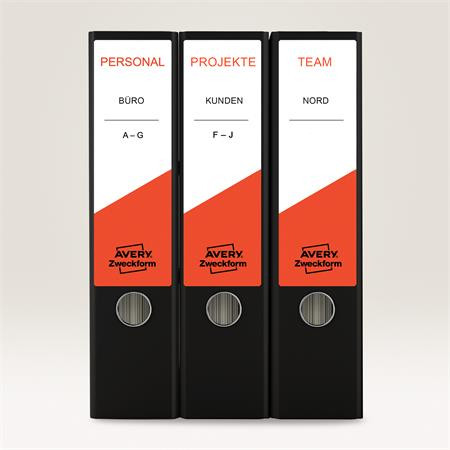 Iratrendező etikett, univerzális, 61x192 mm, AVERY ZWECKFORM, 400 etikett/csomag