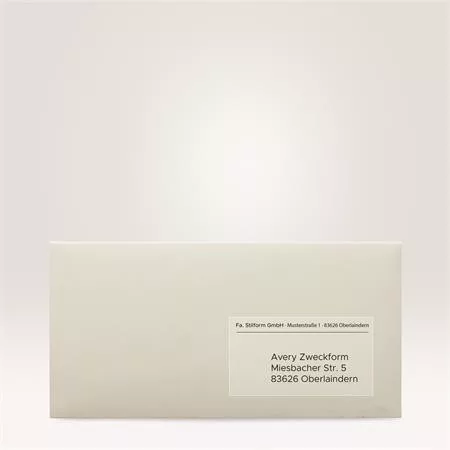 Etikett, 99,1x42,3 mm, poliészter, AVERY ZWECKFORM, átlátszó, 300 etikett/csomag