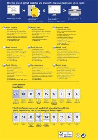 Etikett, univerzális, 10 mm, kör, eltávolítható, AVERY ZWECKFORM, 7875 etikett/csomag