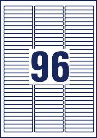 Etikett, univerzális, 63,5x8,5 mm, eltávolítható, kerekített sarkú, AVERY ZWECKFORM, 2400 etikett/csomag