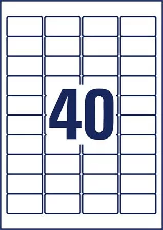 Etikett, eltávolíthatatlan, 45,7x25,4 mm, AVERY ZWECKFORM, 800 etikett/csomag