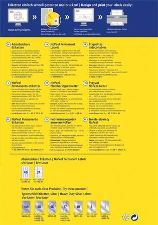 Etikett, eltávolíthatatlan, 45,7x25,4 mm, AVERY ZWECKFORM, 800 etikett/csomag