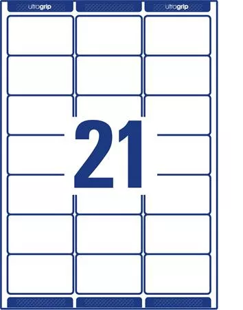 Etikett, univerzális, 63,5x38,1 mm, kerekített sarkú, AVERY ZWECKFORM, 2100 etikett/csomag