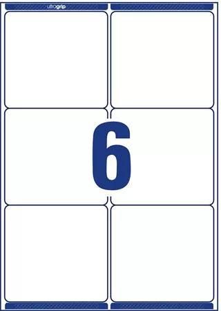 Etikett, univerzális, 99,1x93,1 mm, kerekített sarkú, AVERY ZWECKFORM, 600 etikett/csomag