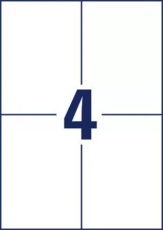 Etikett, univerzális, 105x148 mm, extra erős, AVERY ZWECKFORM, 80 etikett/csomag