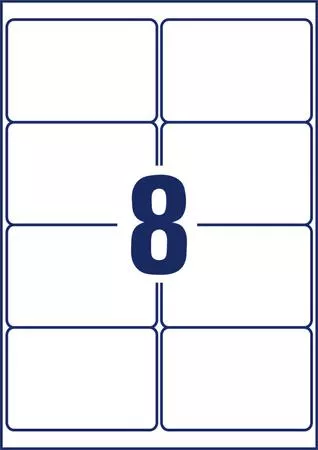 Etikett, univerzális, 99,1x67,7 mm, extra erős, polietilén, AVERY ZWECKFORM, 80 etikett/csomag