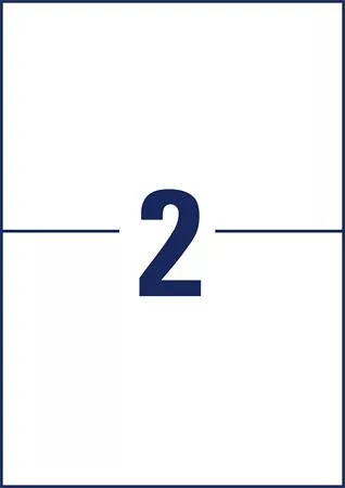 Etikett, univerzális, 210x148 mm, újrahasznosított, AVERY ZWECKFORM, 20 etikett/csomag