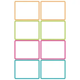   Címke, műanyag, iskolai, 46x33 mm, kézzel írható, AVERY ZWECKFORM, színes, 16 címke/csomag