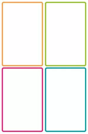 Címke, műanyag, iskolai, 68x46 mm, kézzel írható, AVERY ZWECKFORM, színes 8 címke/csomag