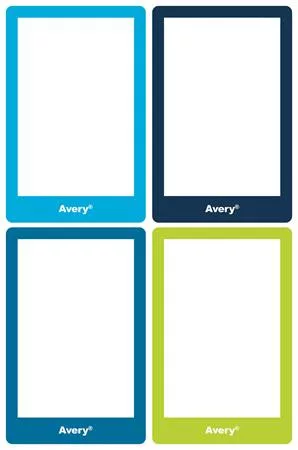 Füzetcímke, 68x46 mm, kézzel írható, AVERY ZWECKFORM, színes, 8 címke/csomag