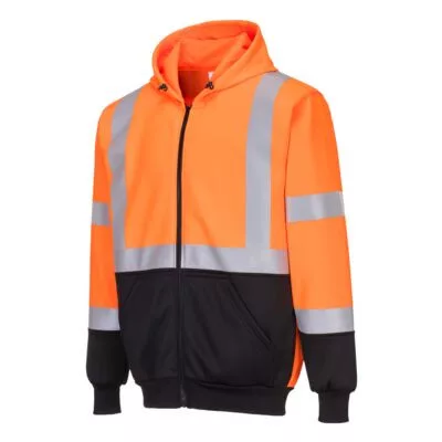 Hi-Vis kéttónusú kapucnis pulóver