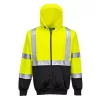 Hi-Vis kéttónusú kapucnis pulóver