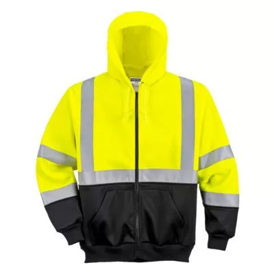 Hi-Vis kéttónusú kapucnis pulóver