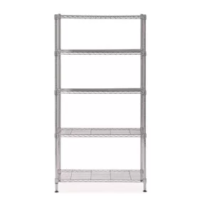 Polcrendszer, fém, 5 polc, 200x90x35 cm, ALBA