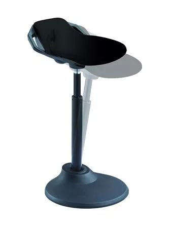 Ülő/álló szék, ergonomikus, ALBA "Flexy", fekete