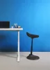Ülő/álló szék, ergonomikus, ALBA "Flexy", fekete