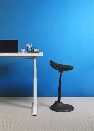 Ülő/álló szék, ergonomikus, ALBA "Flexy", fekete