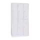 Rövidajtós acél öltözőszekrény, 6 rekeszes, 1800mmx900mmx500mm, Szürke/szürke