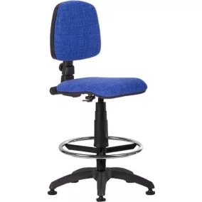   Irodai forgószék, lábtartóval, tappanccsal "Bora", kék