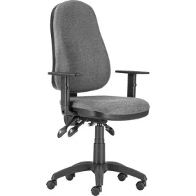   Irodai forgószék, szövetborítás, fekete lábkereszt, karfával, "Xenia ASYN ", világosszürke