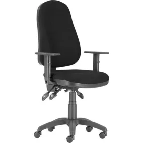   Irodai forgószék, szövetborítás, fekete lábkereszt, karfával, "Xenia ASYN ", fekete