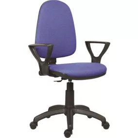   Irodai forgószék, szövetborítás, LX karfás, "Megane", kék-fekete