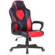 Irodai forgószék, mesh-textilbőr borítás, fekete lábkereszt, párnázott karfa, "Newdale", fekete-piros
