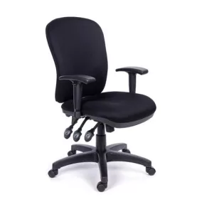   Irodai szék, állítható karfával, fekete gyöngyszövet-borítás, fekete lábkereszt, MAYAH "Super Comfort"