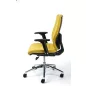   Irodai szék, állítható karfával, sárga szövetborítás, alumínium lábkereszt, MAYAH "Sunshine"