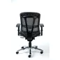   Irodai szék, állítható karfás, hálós ülőlap, hálós háttámla, alumínium lábkereszt, MAYAH "Flow"