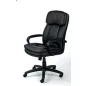   Főnöki szék, hintamechanikával, fekete műbőrborítás, fekete lábkereszt, MAYAH "Duke"