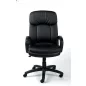   Főnöki szék, hintamechanikával, fekete műbőrborítás, fekete lábkereszt, MAYAH "Duke"