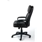   Főnöki szék, hintamechanikával, fekete műbőrborítás, fekete lábkereszt, MAYAH "Duke"