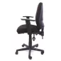   Irodai szék, állítható karfával, fekete szövetborítás, MAYAH "Smile"