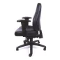   Irodai szék, állítható karfával, fekete, puha bonded bőrborítás, fekete lábkereszt, MAYAH "Super Champion"