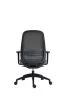 Irodai szék, karfás, fekete szövetborítás, feszített hálós háttámla, fekete lábkereszt, MAYAH "Mid Chair II", fekete