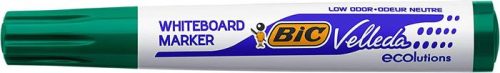 Flipchart- és táblamarker, 1,1-5,6 mm, vágott, BIC "Velleda ecolutions", zöld