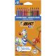 Színes ceruza készlet, BIC KIDS "Evolution Stripes", 12 különböző szín