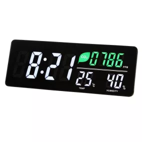   Időjárás állomás, LED kijelzővel, falra szerelhető, ALBA, fekete