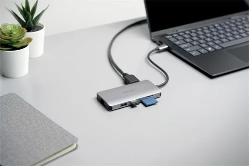Dokkoló, 8 port, USB-C, KENSINGTON "UH1400P"