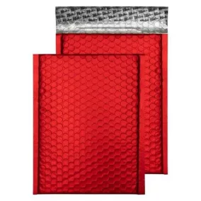   Légpárnás tasak, C5+, 250x180 mm, BLAKE, metál matt piros