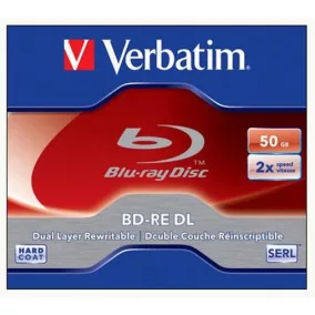   BD-RE BluRay lemez, kétrétegű, újraírható, 50GB, 2x, 1db, normál tok, VERBATIM