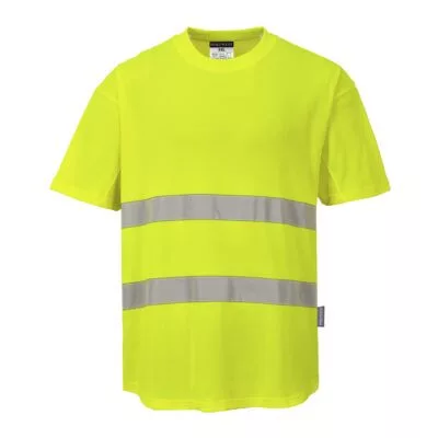 Hi-Vis pamut póló pamut hálós betétes póló S/S