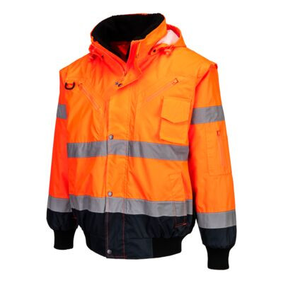 Hi-Vis 3 az 1-ben kontrasztos bomber dzseki
