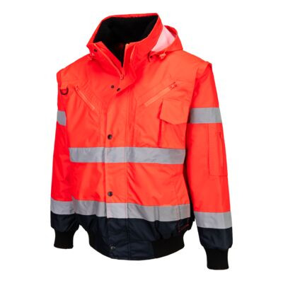 Hi-Vis 3 az 1-ben kontrasztos bomber dzseki