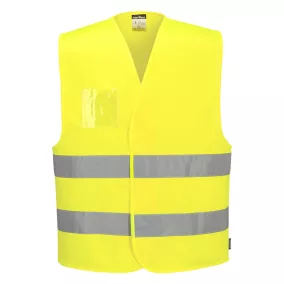   Jól láthatósági mellény - Dupla azonosítókártya tartóval