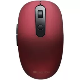   Egér, vezeték nélküli, optikai, USB/Bluetooth, CANYON "MW-9", piros