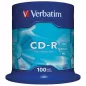   CD-R lemez, 700MB, 52x, 100 db, hengeren, VERBATIM "DataLife"
