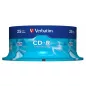   CD-R lemez, 700MB, 52x, 25 db, hengeren, VERBATIM "DataLife"
